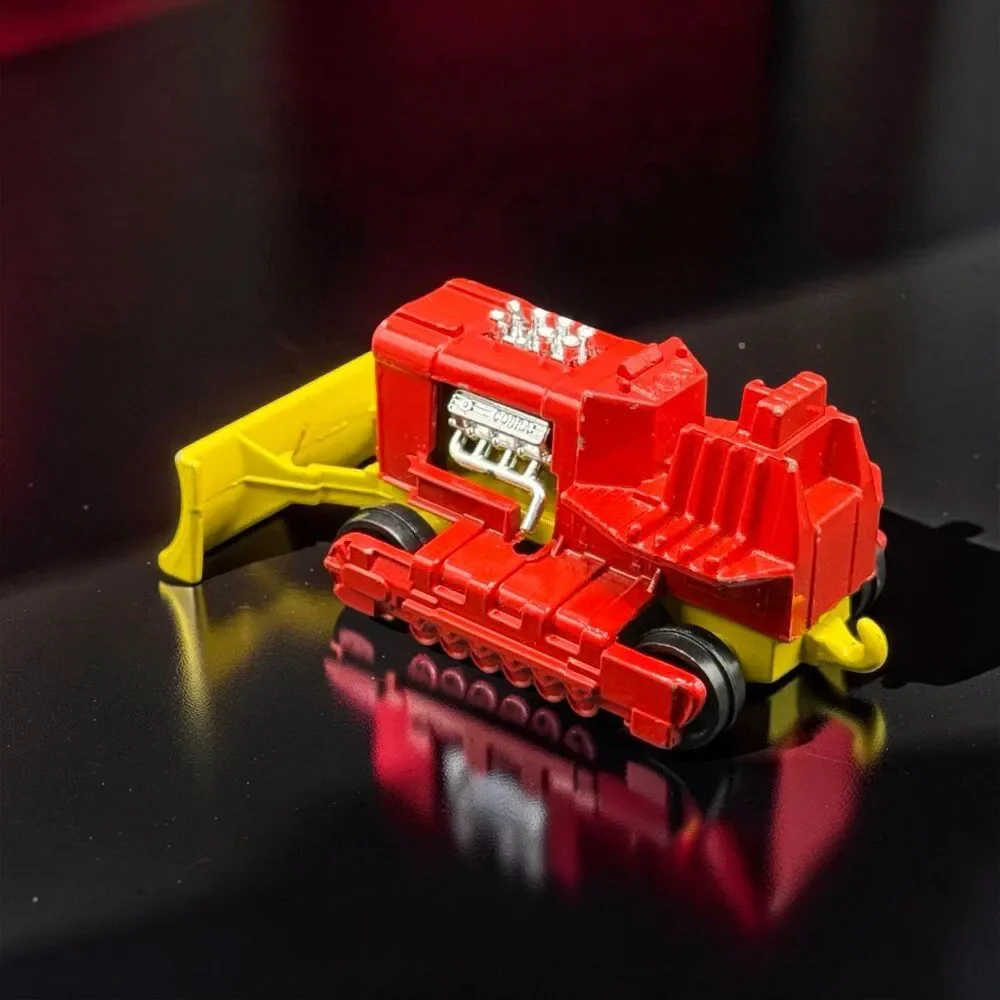 Vintage 1974 Matchbox Lesney Super Kings K-23 Red & Yellow Super Bulldozer A67